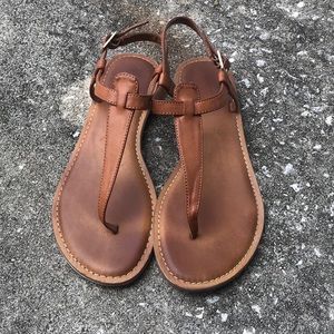 Tan leather sandals